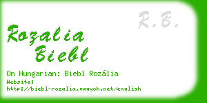 rozalia biebl business card